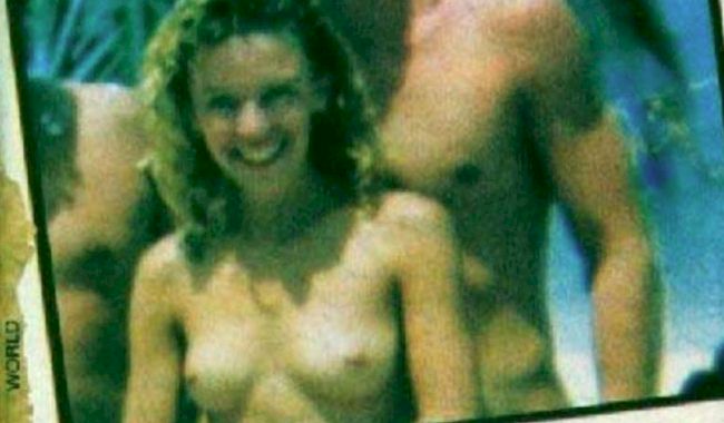 Kylie Minogue Topless wet panties