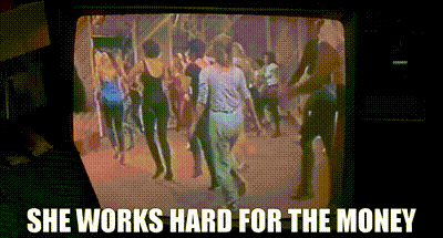 dick hagen recommends work hard for the money gif pic