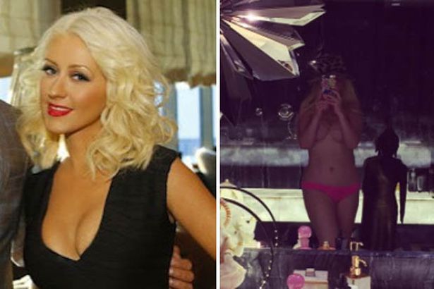 andrea oelsner recommends christina aguilera topless pic pic