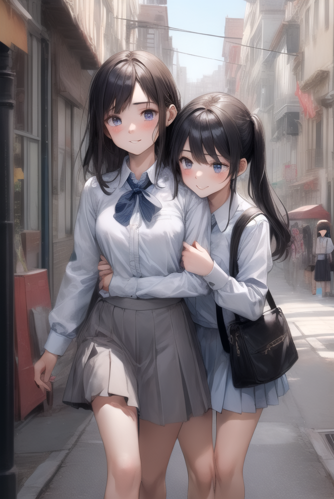 anna lundblad add photo two anime girls hugging