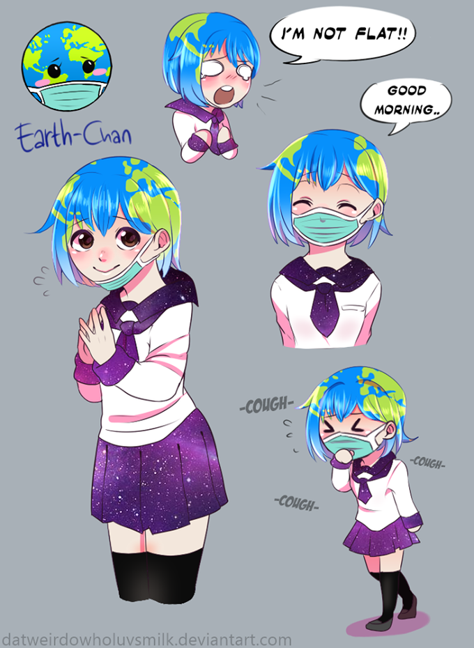 earth as an anime girl