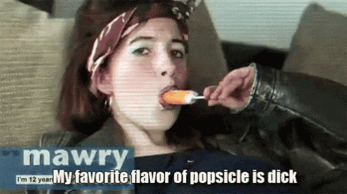 my favorite flavor of popsicle gif
