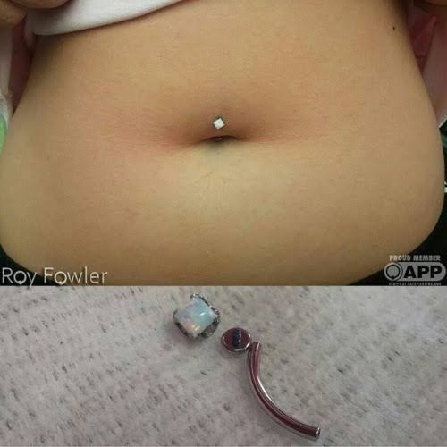 asutosh upadhyay share belly piercing on fat stomach photos