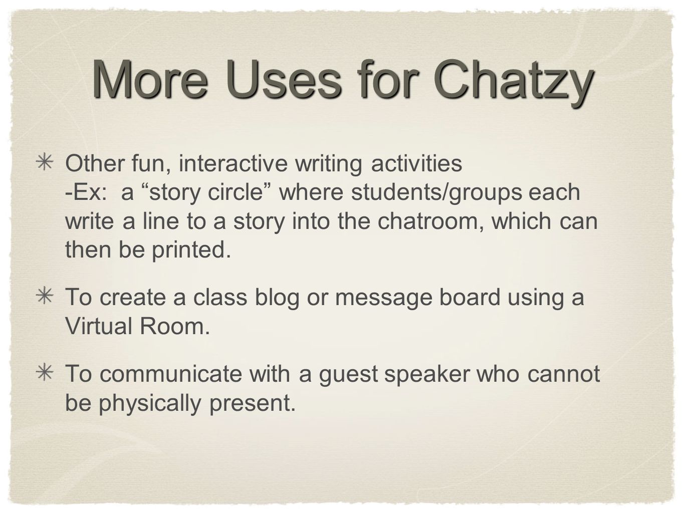 alex deller recommends Chatzy New Room