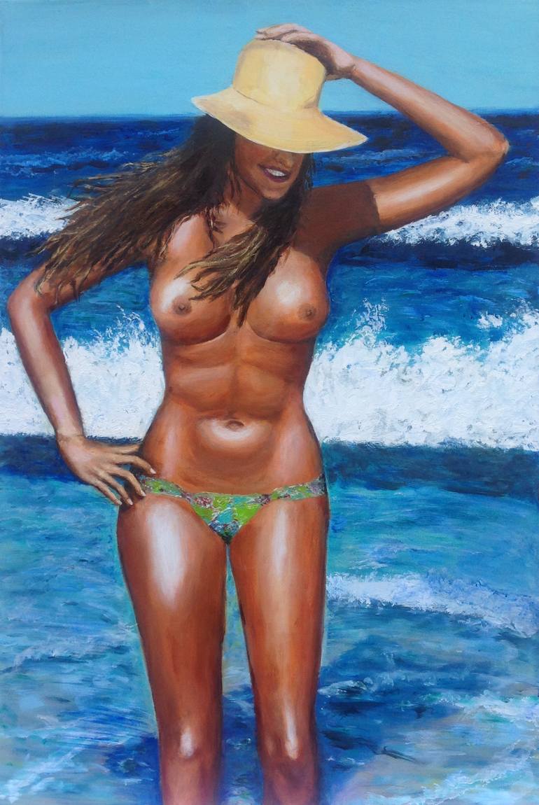 diane barkema add topless ladies at the beach photo
