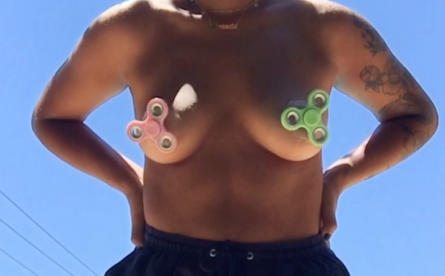 ashish ragtah share fidget spinner on nipple photos