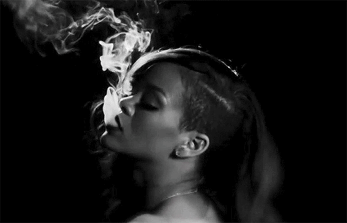 girl smoking with vagina