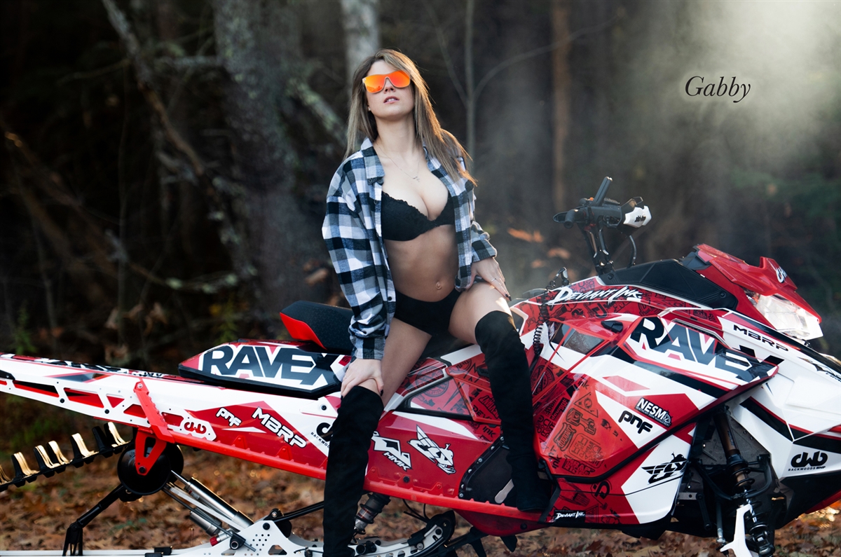 Best of Hot girls on snowmobile