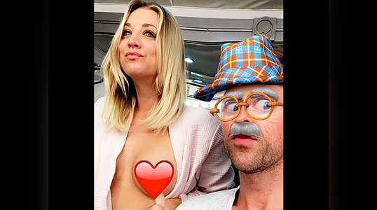 angie clemmons share kaley cuoco snap chat photos
