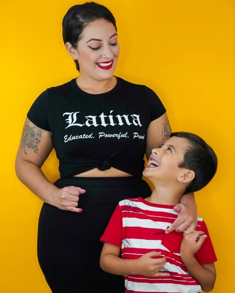 latina mom and son