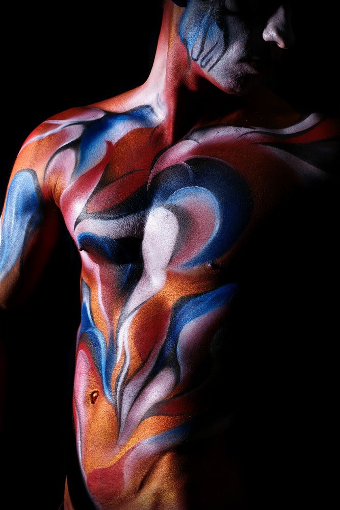 male body painting art