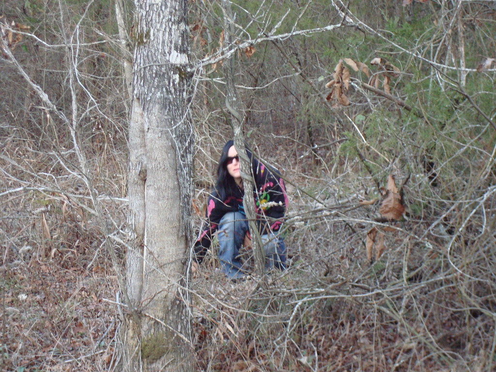 collette howell add man peeing in the woods photo