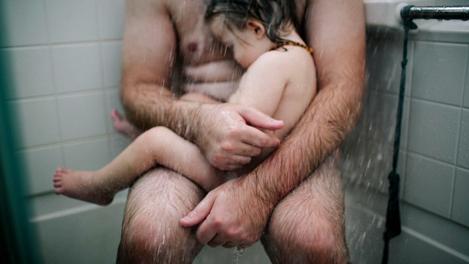mother and son shower