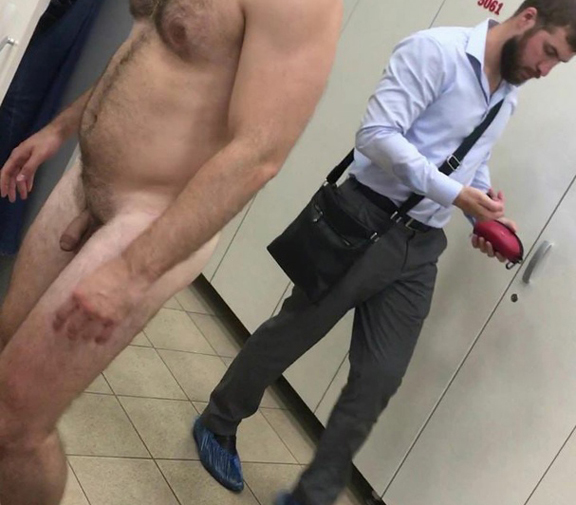 Naked Men In Locker with stepdad