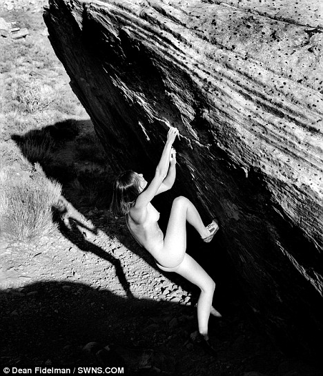 naked rock climbing