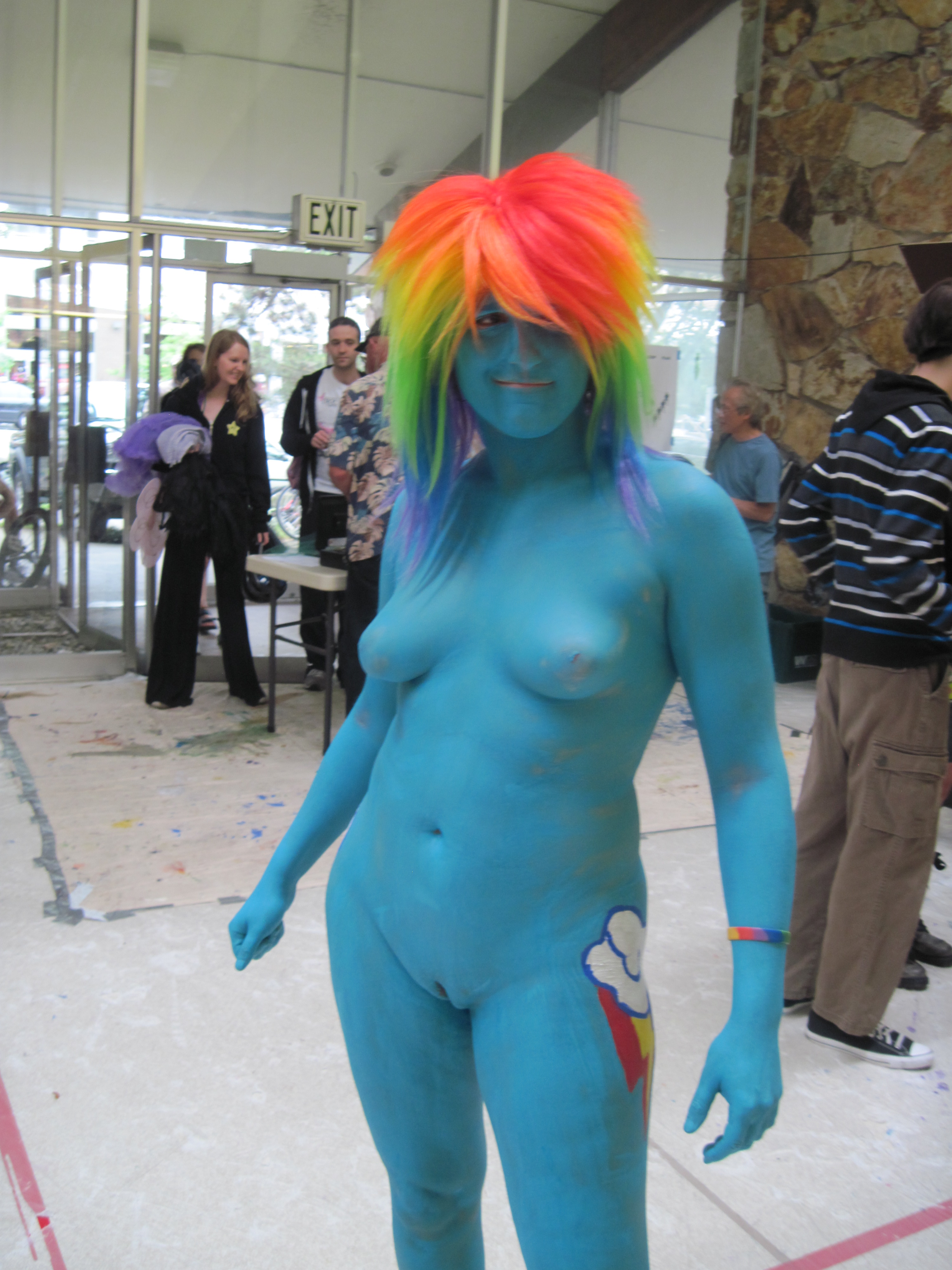 nude cosplay body paint