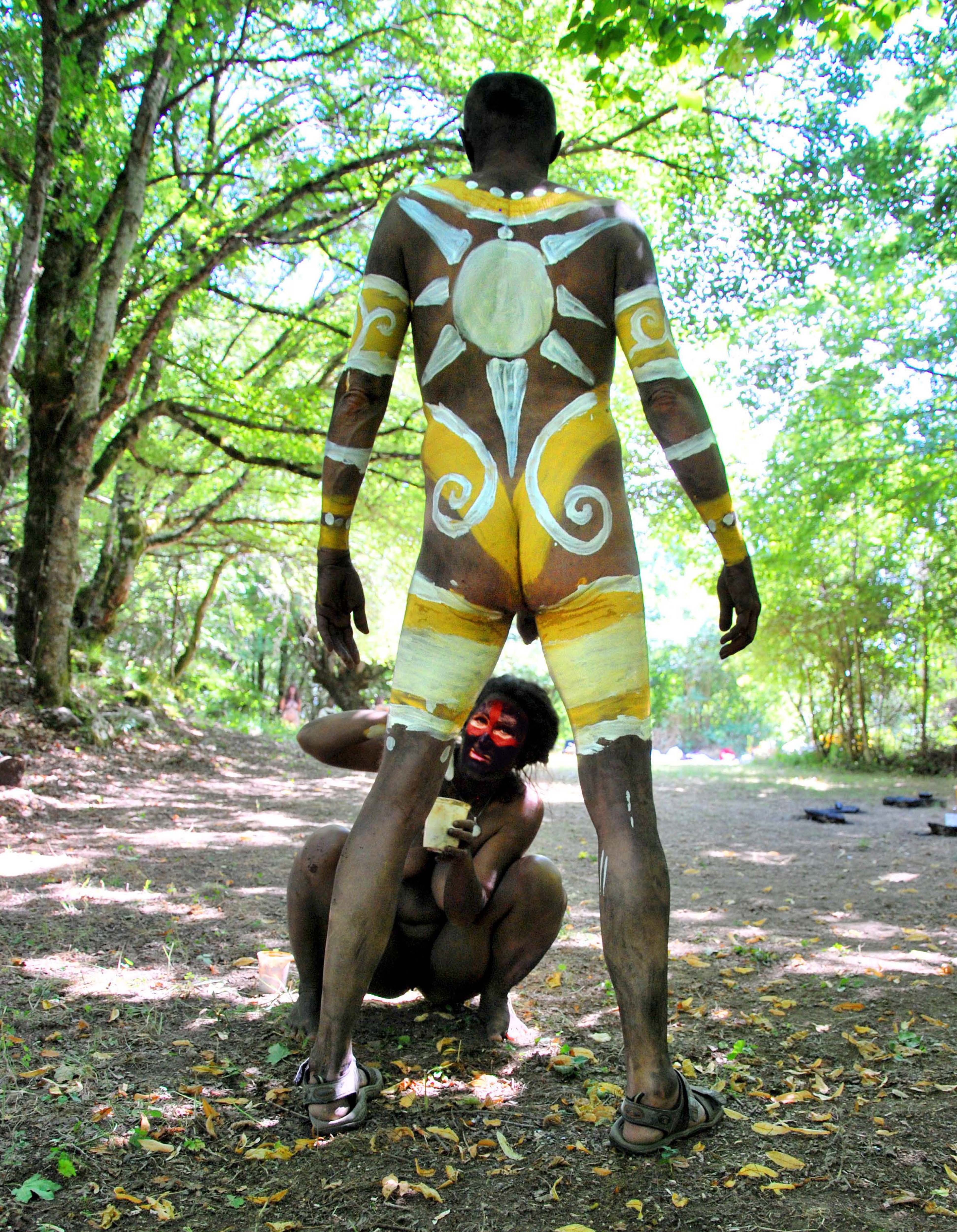 baim ismail recommends nude men body painting pic