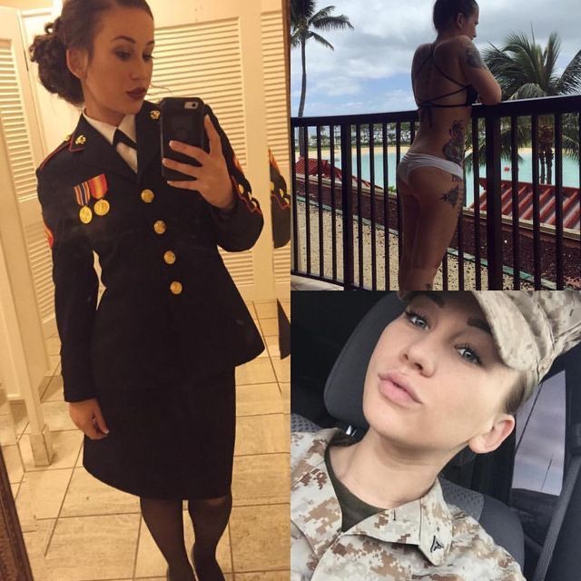nude military woman