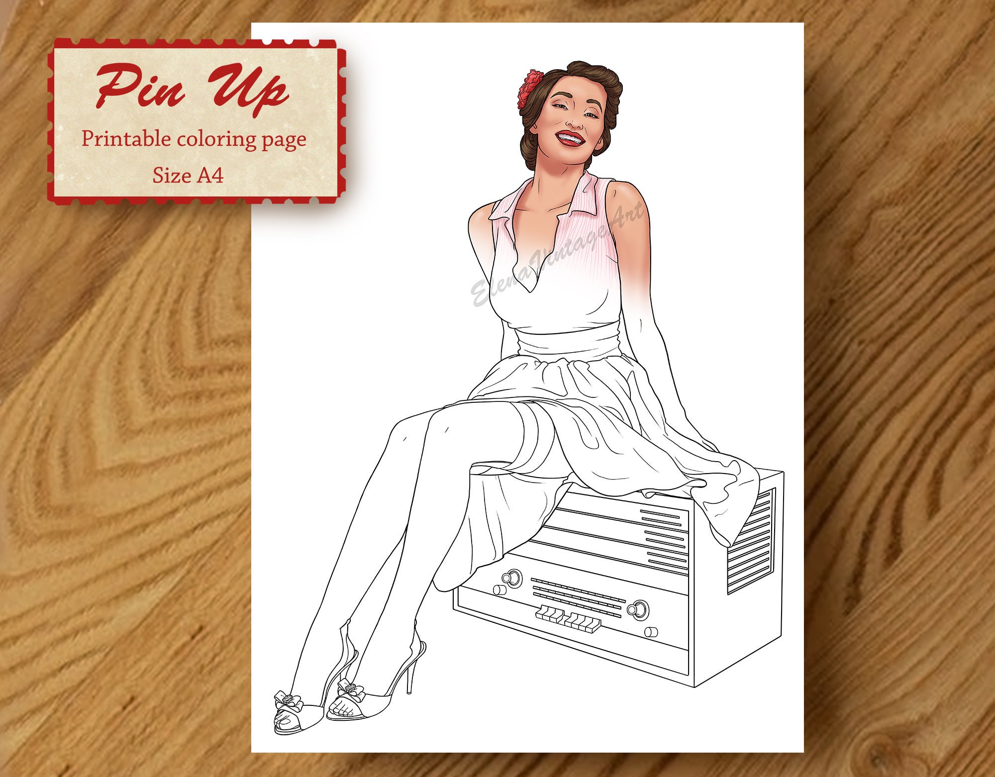 analee flores recommends Pin Up Girl Coloring Pages