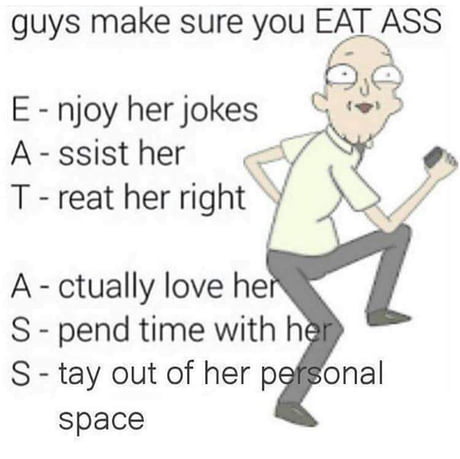 blake abston recommends Real Men Eat Ass Meme