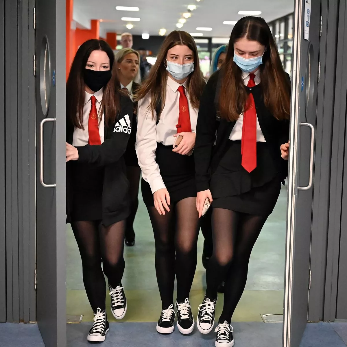 school girls in tights