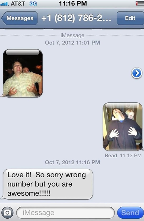 sexting pics sent to wrong number