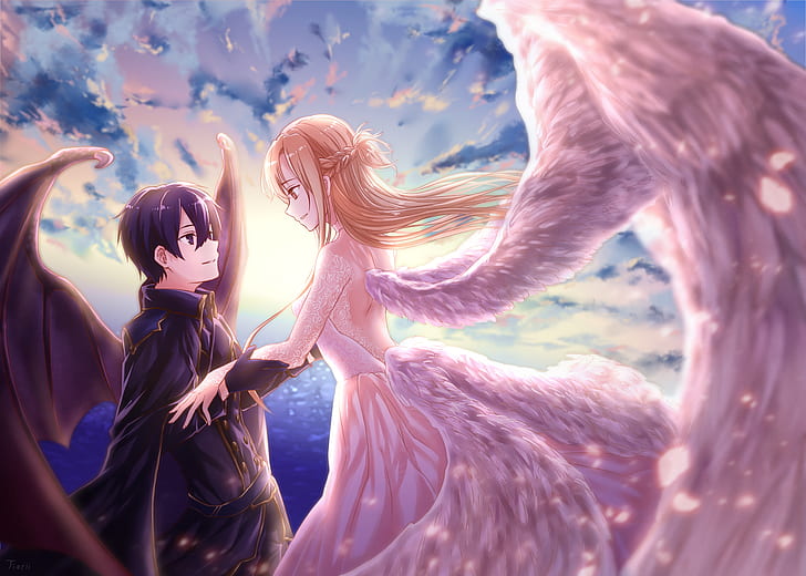 davon thompson share sword art online kirito and asuna wallpaper photos