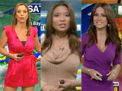 donell morgan share weather girl see through dress photos